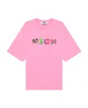 Msgm Logo-print Cotton T-shirt In Pink