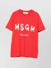 Msgm Logo Print Cotton T-shirt Clothing In Red