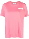 Msgm Logo-print Cotton T-shirt In Rosa