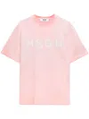 Msgm T-shirt Mit Logo-print In Pink