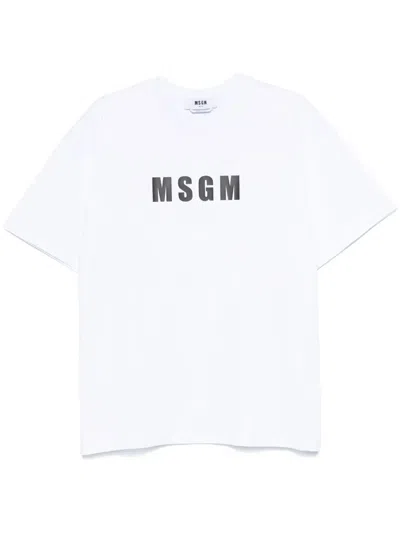 MSGM LOGO-PRINT COTTON T-SHIRT