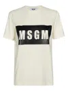 Msgm Logo-print Cotton T-shirt In White