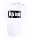 Msgm Logo-print Cotton T-shirt In White