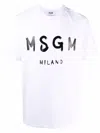 Msgm White Cotton T-shirt In White