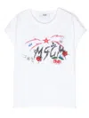 Msgm Logo-print Cotton T-shirt In White