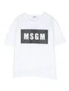 Msgm Logo-print Cotton T-shirt In White