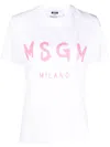 Msgm T-shirt With Logo In White