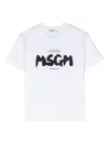Msgm Logo-print Cotton T-shirt In White