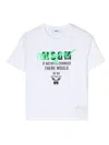 Msgm Logo-print Cotton T-shirt In White