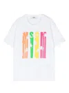 Msgm Logo-print Cotton T-shirt In White