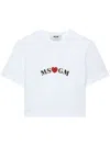 Msgm Logo-print Cotton T-shirt In White