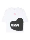 Msgm Logo-print Cotton T-shirt In White