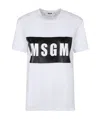 Msgm Logo Print Crewneck T-shirt In White
