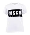 Msgm Box Logo T-shirt In White In White
