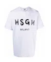 Msgm Logo-print Cotton T-shirt In White