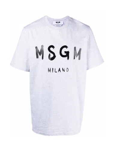 MSGM LOGO-PRINT COTTON T-SHIRT