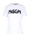 Msgm Logo Short-sleeved T-shirt In White