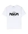 Msgm Logo-printed Crewneck T-shirt In White