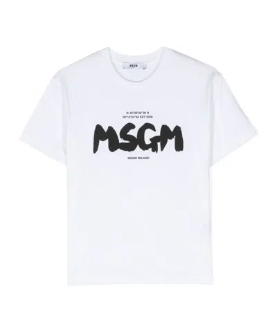 MSGM LOGO-PRINT COTTON T-SHIRT