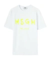 Msgm Logo-print Cotton T-shirt In White