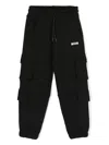 Msgm Logo-print Cotton Track Pants In Black