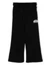 Msgm Logo-print Cotton Track Pants In Black