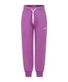Msgm Lilac Trousers For Girl With Logo In Pink
