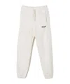 Msgm Logo-print Cotton Trousers In White