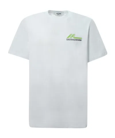 MSGM MSGM LOGO PRINT COTTON T-SHIRT