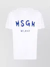 Msgm Logo-print Crew Neck Cotton T-shirt In White