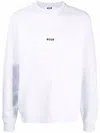 Msgm Logo-print Cotton Sweatshirt In Gray