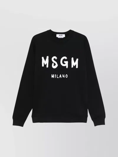 MSGM LOGO PRINT CREW NECK SWEATSHIRT
