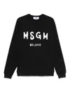 Msgm Sweatshirt With Logo In Black