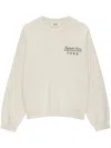 Msgm Logo-print Crew-neck Sweatshirt In Neutrals
