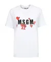 Msgm Logo-print Crewneck T-shirt In White