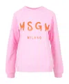 Msgm Logo-print Detail Sweatshirt In Pink