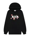 Msgm Logo-print Drawstring Hoodie In Black