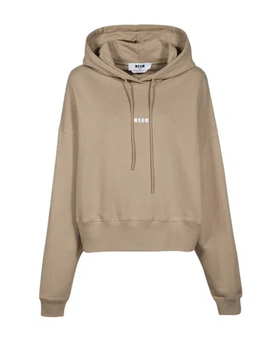 MSGM LOGO-PRINT DRAWSTRING HOODIE