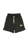 Msgm Logo-print Drawstring Shorts In Black