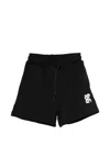 Msgm Logo-print Drawstring Shorts In Black