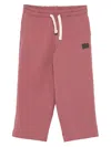 Msgm Logo-print Drawstring Trousers In Pink