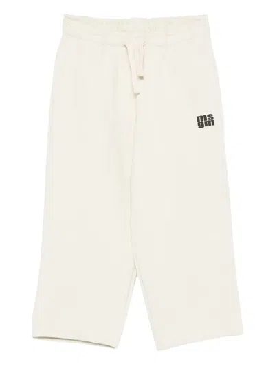MSGM LOGO-PRINT DRAWSTRING TROUSERS