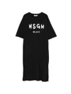 Msgm Logo-print Dress In Black