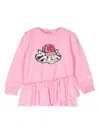Msgm Logo-print Dress In Pink