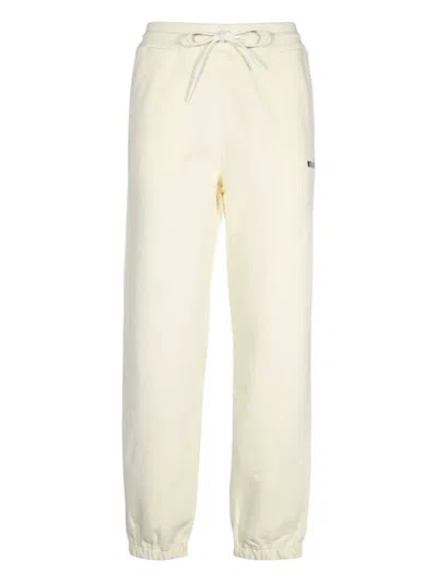 MSGM LOGO-PRINT ELASTICATED-CUFF TRACK PANTS