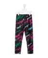 Msgm Logo-print Elasticated Leggings In Black