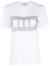 Msgm Logo-print Glitter T-shirt In White
