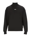 Msgm Logo-print High-neck Sweatshirt In Black