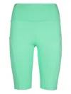 Msgm Logo-print High-waist Shorts In Green