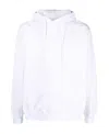 Msgm Logo-print Hooded Jumper In White